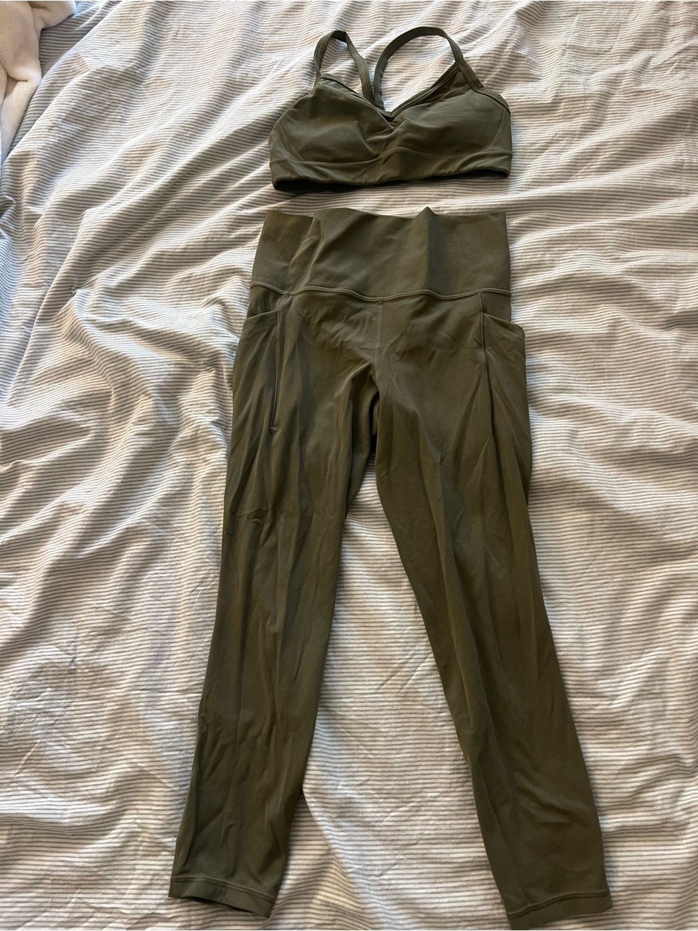 Athleta Olive Green Set